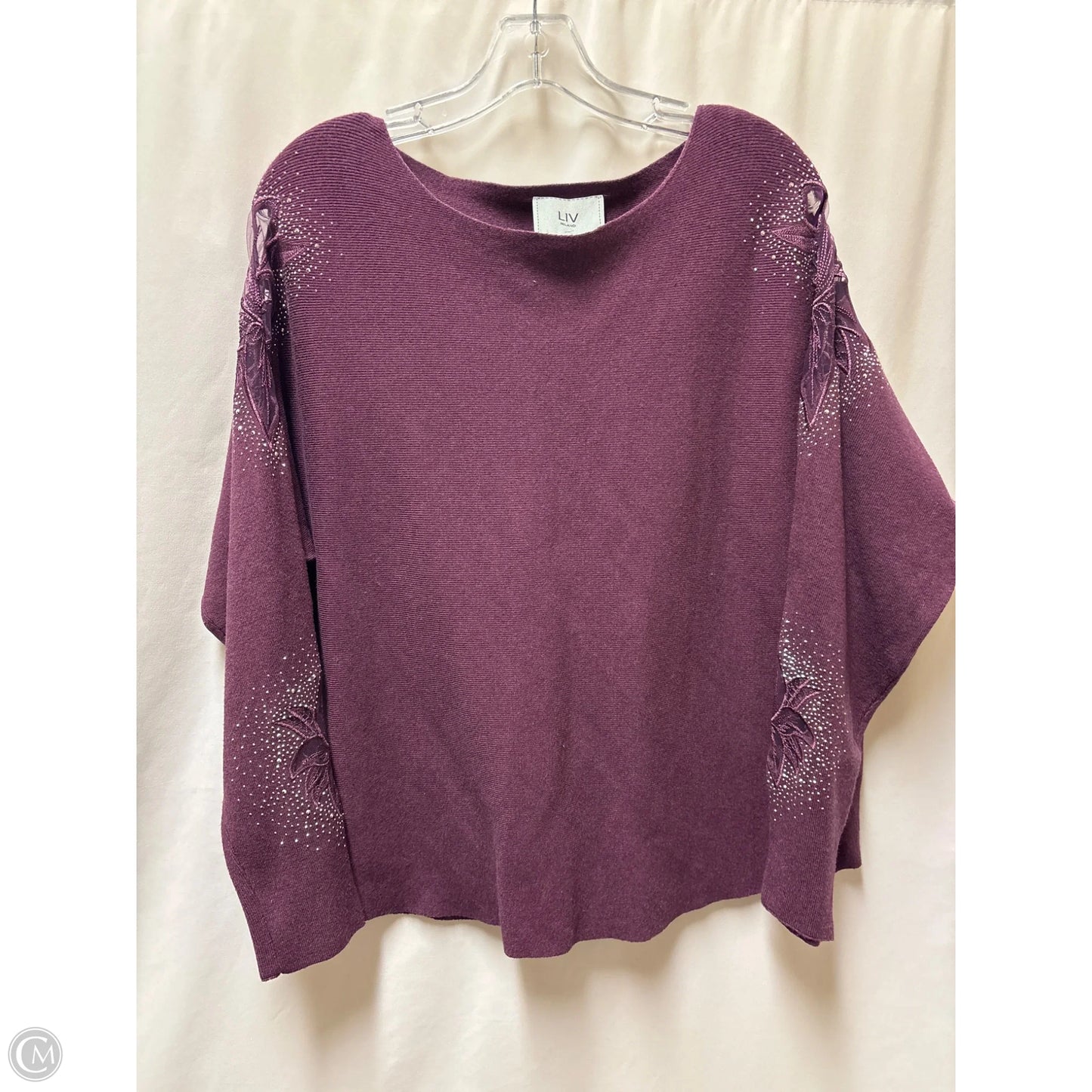 Sweater By Clothes Mentor In Purple, Size: Xl