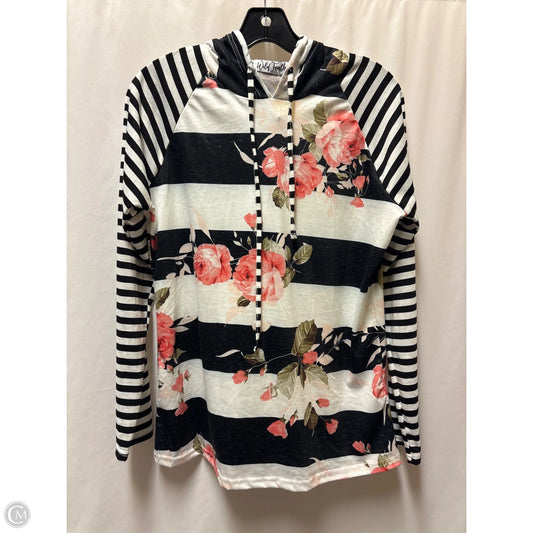Top Long Sleeve By Clothes Mentor In Black & White, Size: L