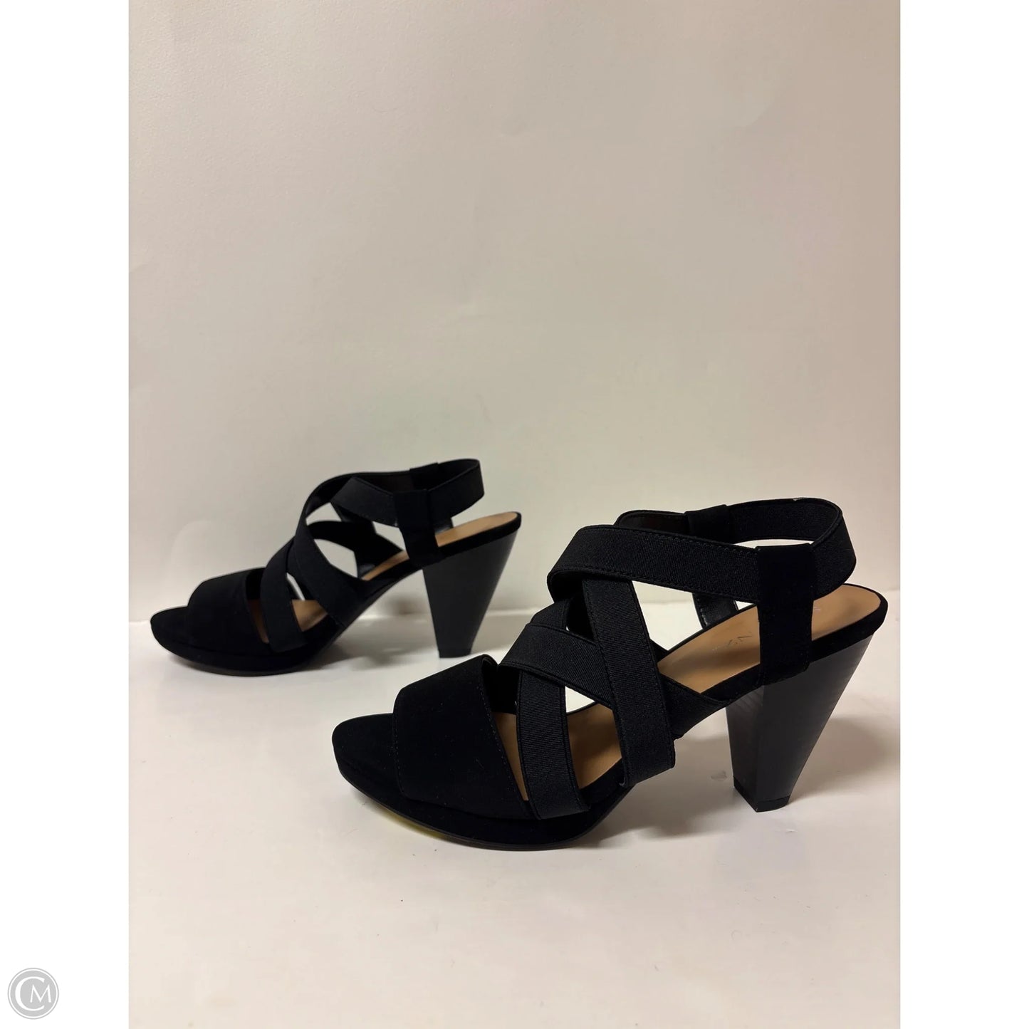 Shoes Heels Block By Solanz In Black, Size: 8.5