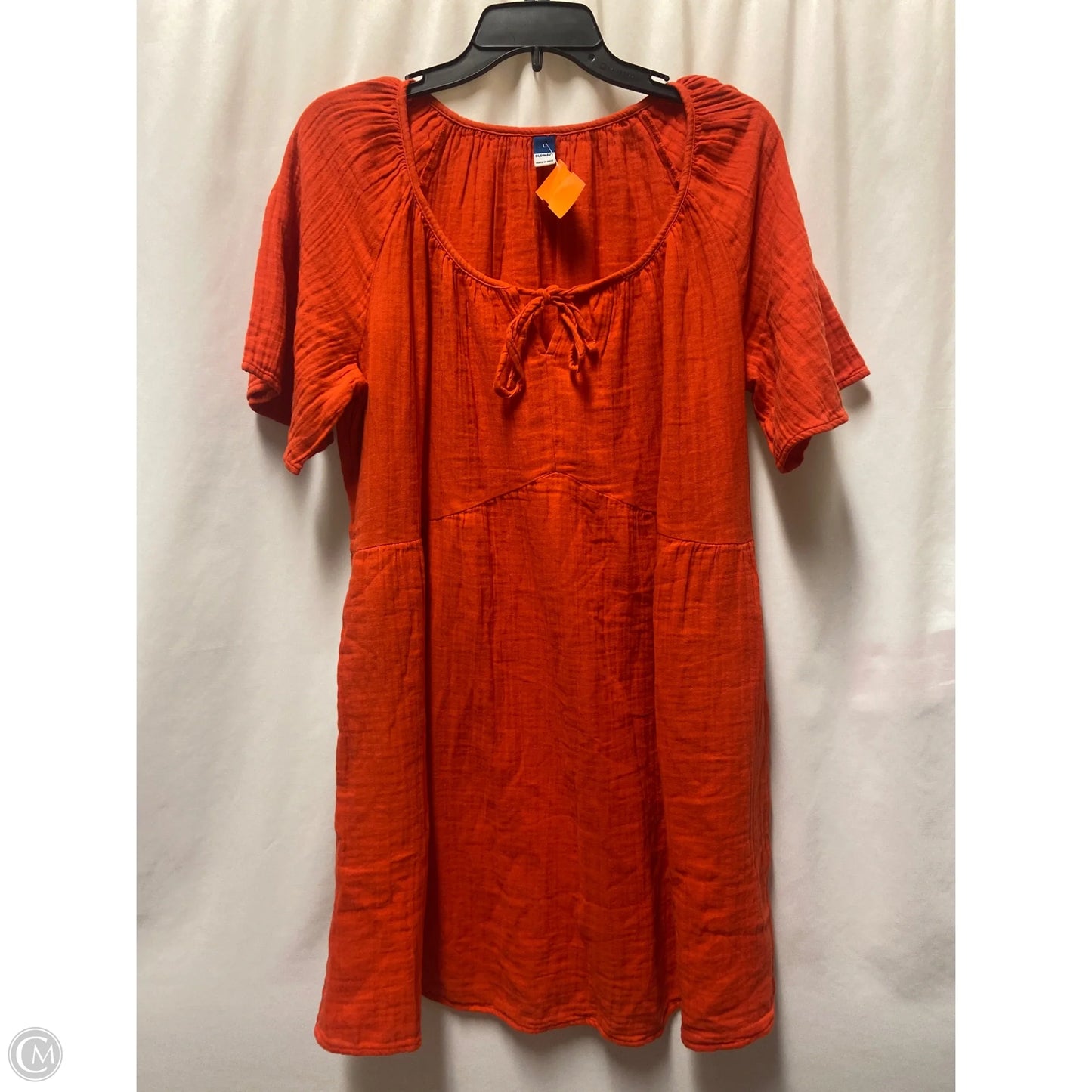 Dress Casual Midi By Old Navy In Orange, Size: L