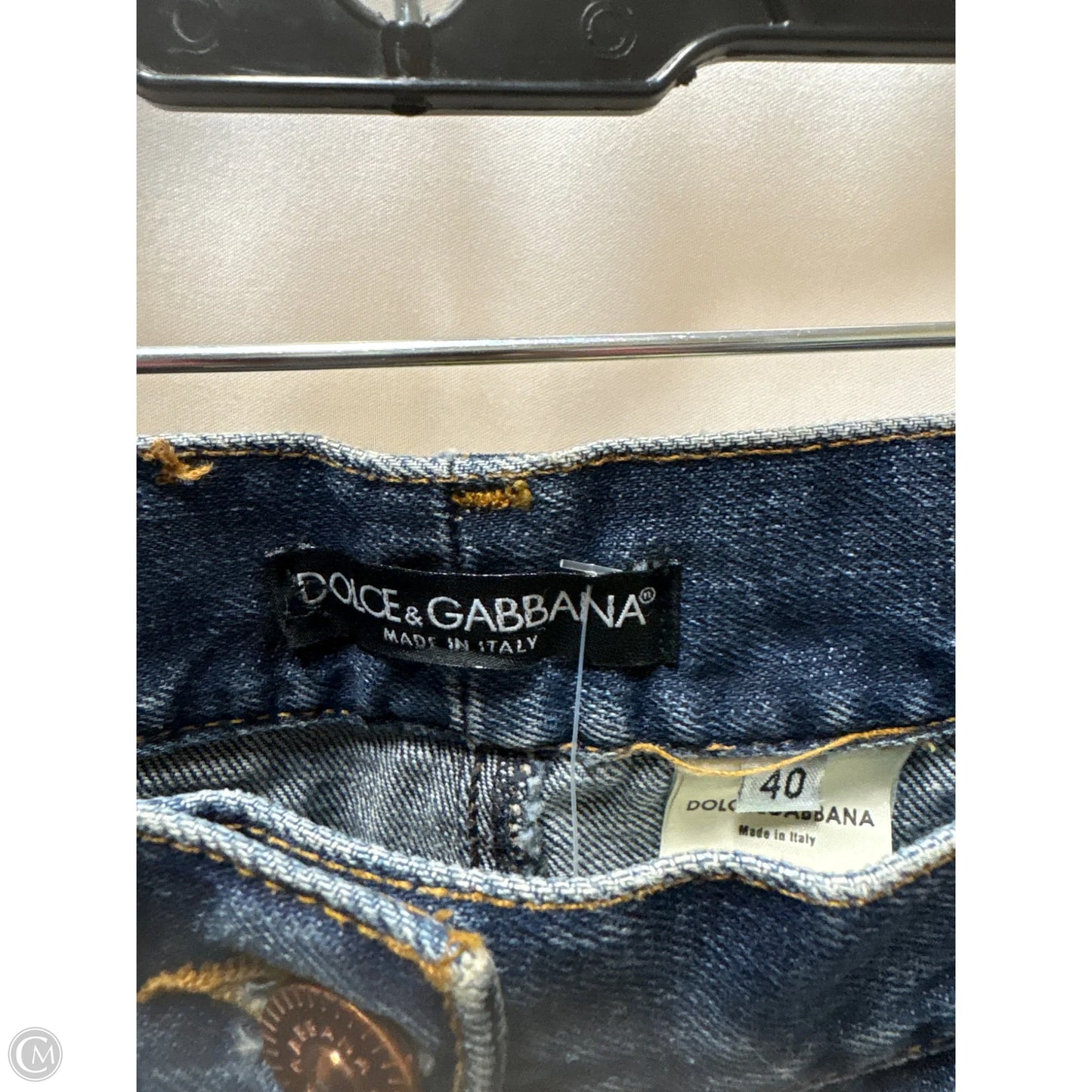 Jeans Luxury Designer By Dolce And Gabbana In Blue Denim, Size: 6