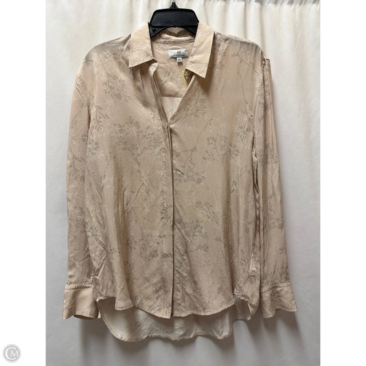 Top Long Sleeve By Adriano Goldschmied In Tan, Size: M