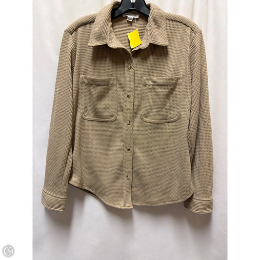 Top Long Sleeve By Beachlunchlounge In Beige, Size: S