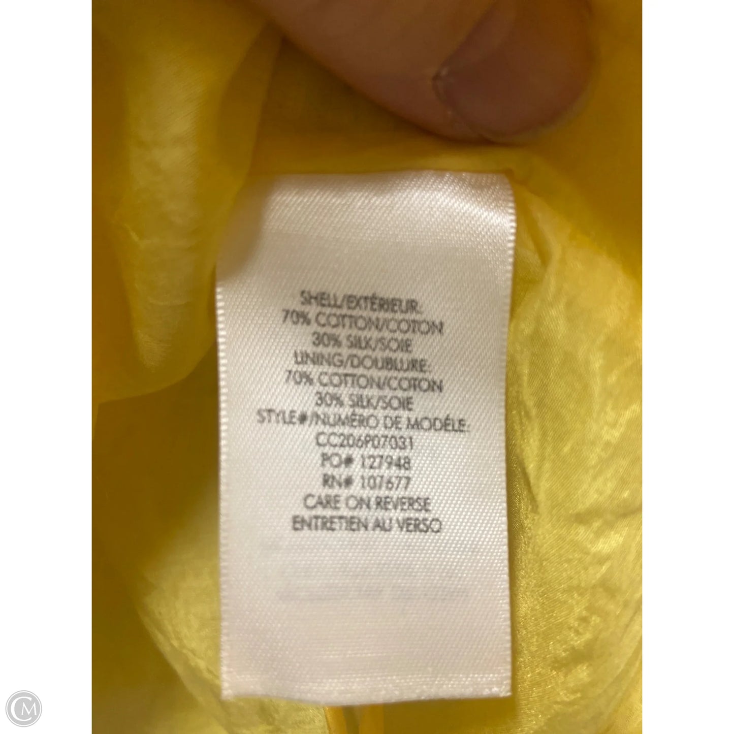 Top Long Sleeve Designer By Alice + Olivia In Yellow, Size: L
