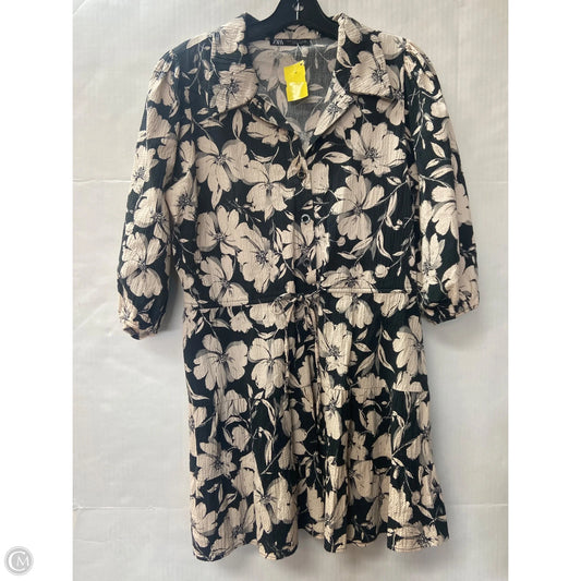 Dress Casual Midi By Zara In Black, Size: Xl