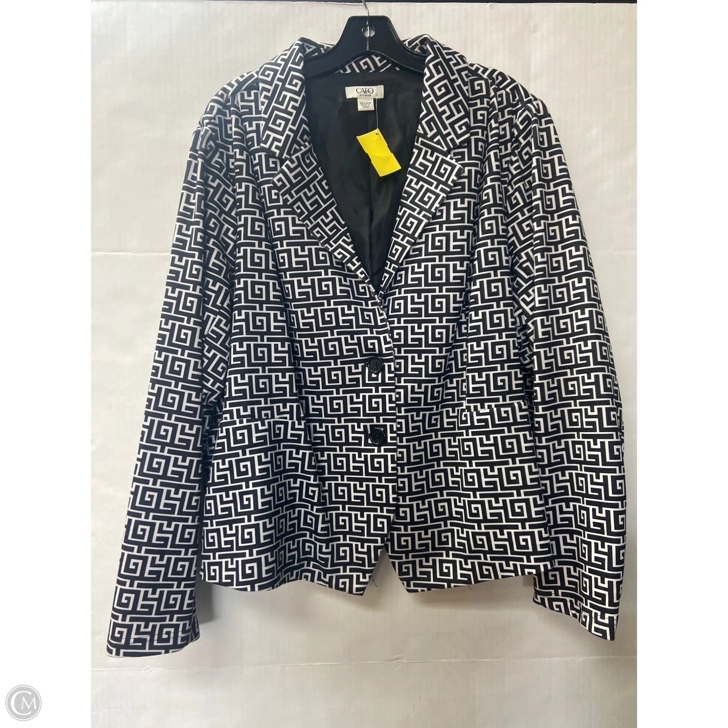 Blazer By Cato In Black & White, Size: 3x