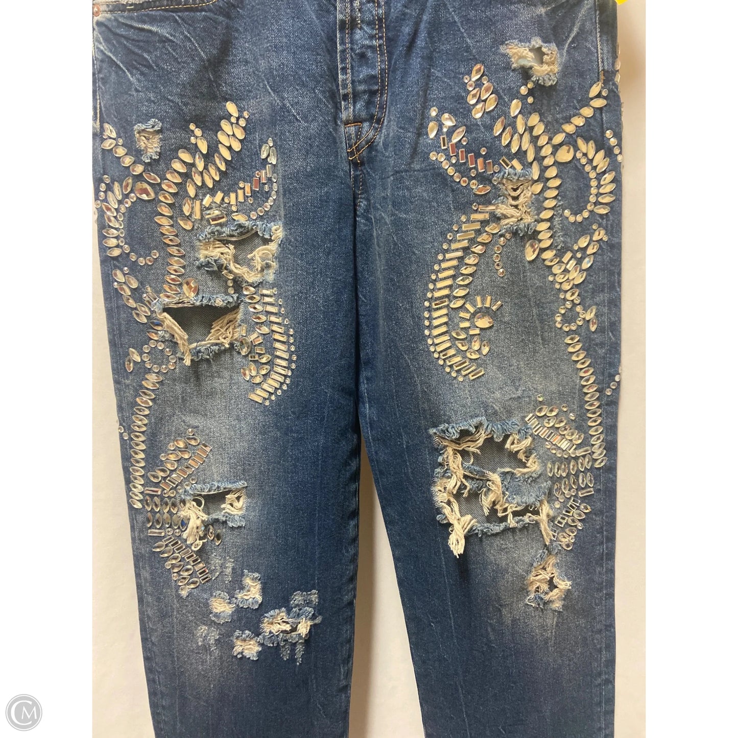 Jeans Straight By Free People In Blue Denim, Size: 6