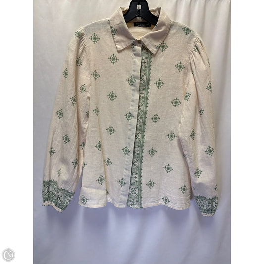 Top Long Sleeve By Clothes Mentor In Cream, Size: S