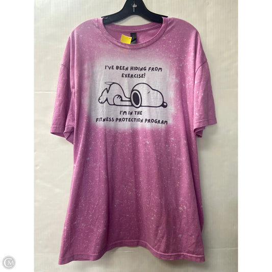 Top Short Sleeve By Gildan In Pink, Size: 2x