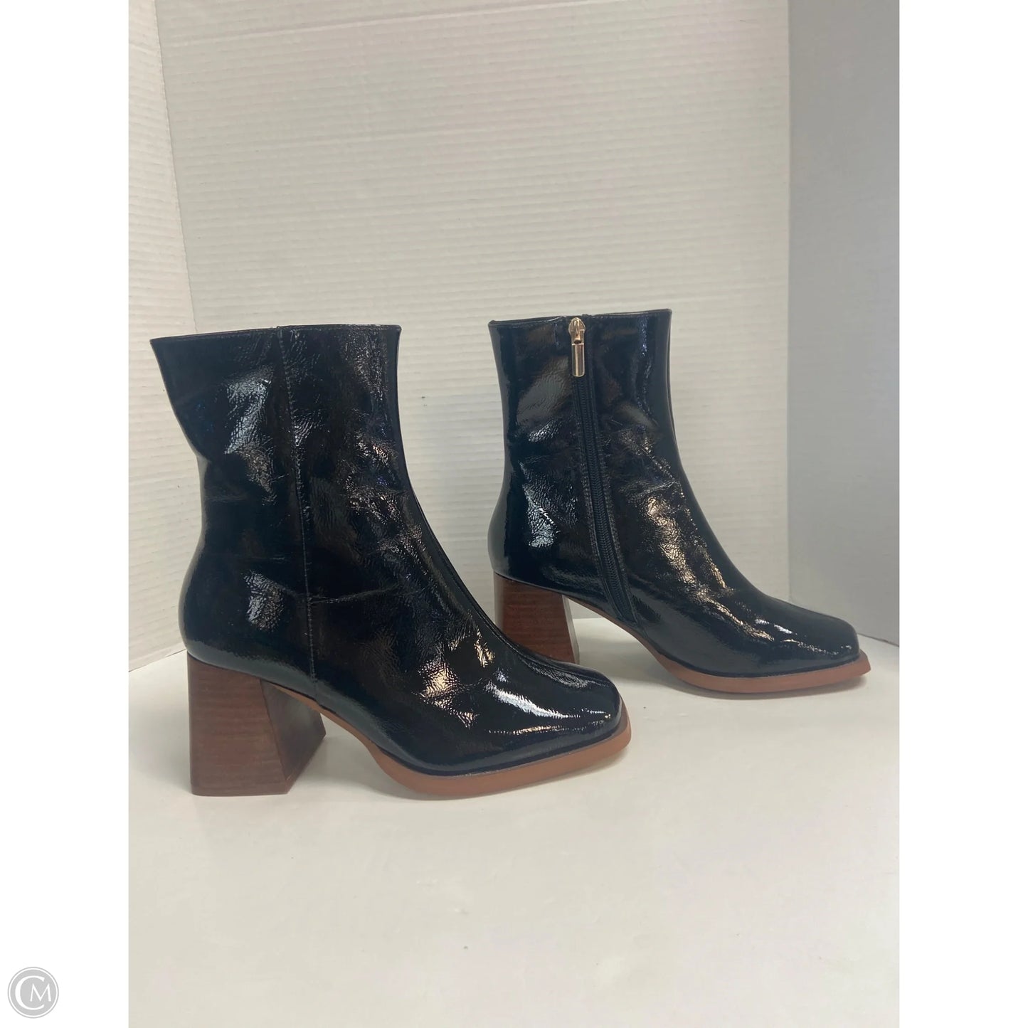 Boots Mid-calf Heels By Asos In Black, Size: 7