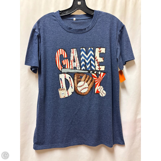 Top Short Sleeve By Clothes Mentor In Blue, Size: M