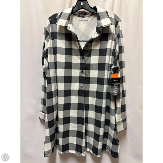 Top Long Sleeve By Woman Within In Grey, Size: 1x