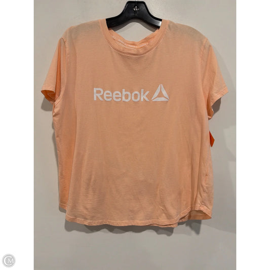 Top Short Sleeve By Reebok In Peach, Size: L