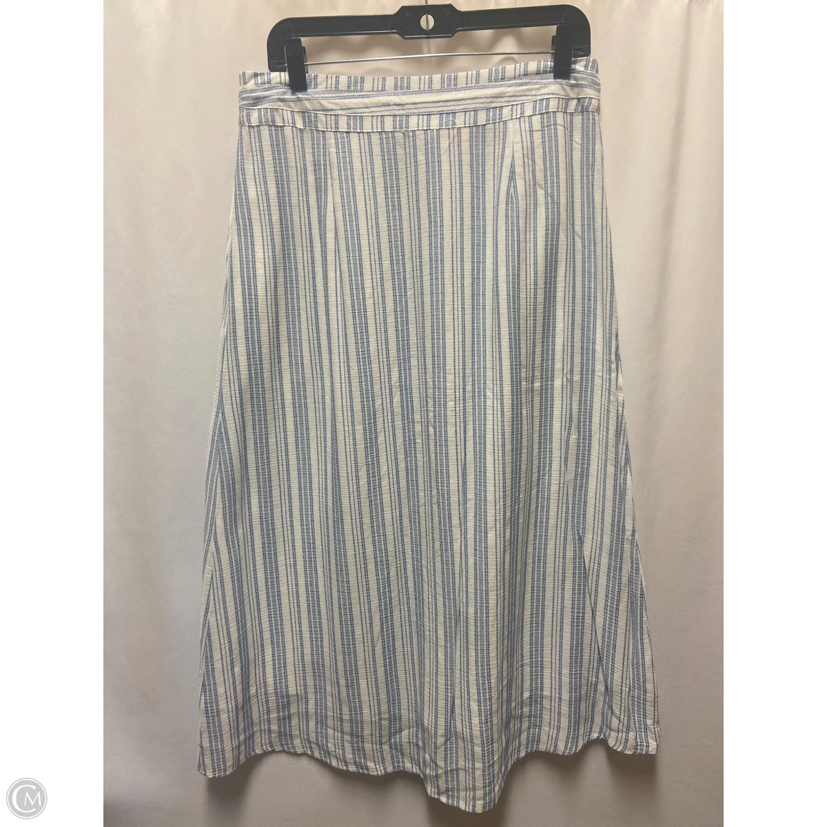 Skirt Maxi By Hem & Thread In Blue & White, Size: L