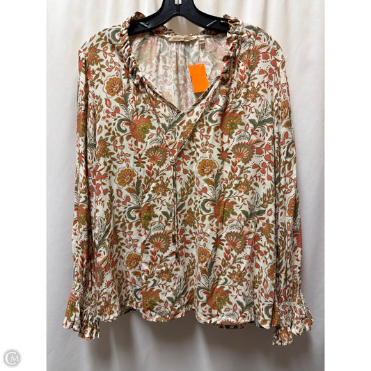 Top Long Sleeve By Soft Surroundings In Orange, Size: L