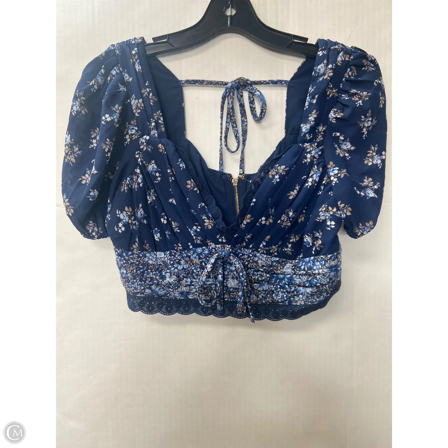 Top Short Sleeve By Altard State In Navy, Size: M