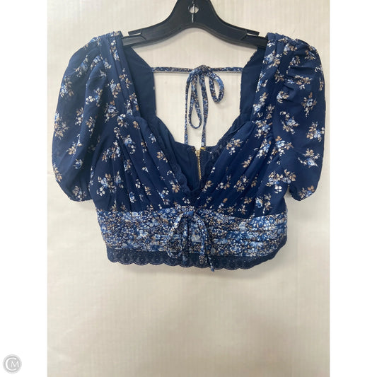 Top Short Sleeve By Altard State In Navy, Size: M
