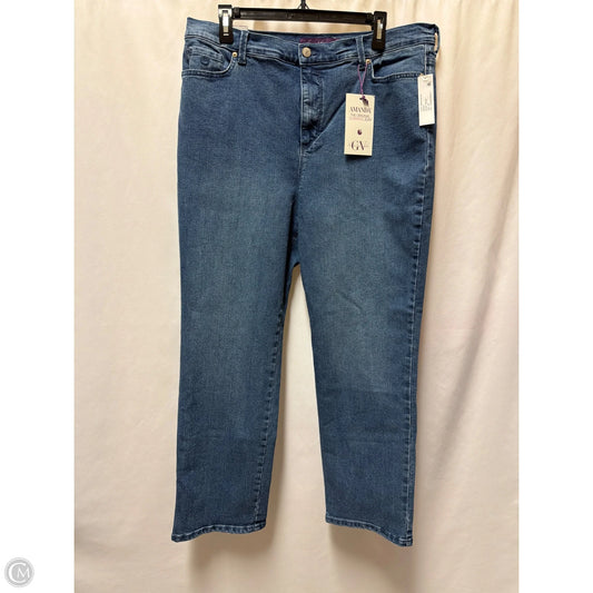 Jeans Straight By Gloria Vanderbilt In Blue Denim, Size: 18
