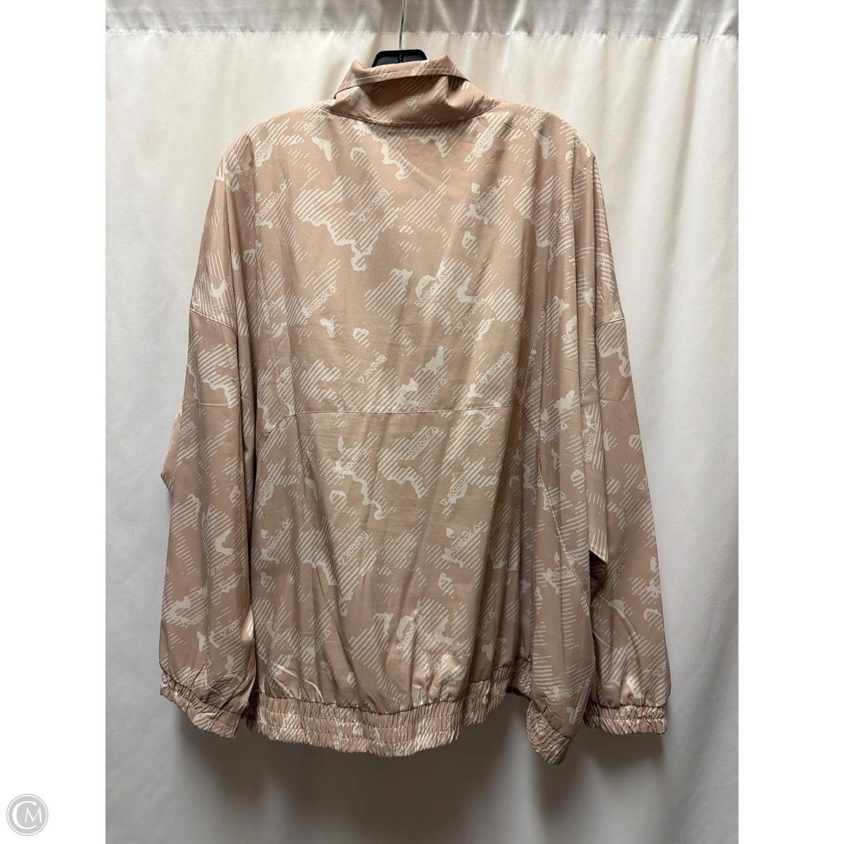 Athletic Jacket By Reebok In Tan, Size: 2x