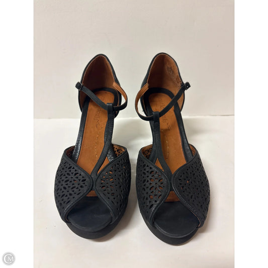 Sandals Heels Block By Gentle Souls In Black, Size: 10