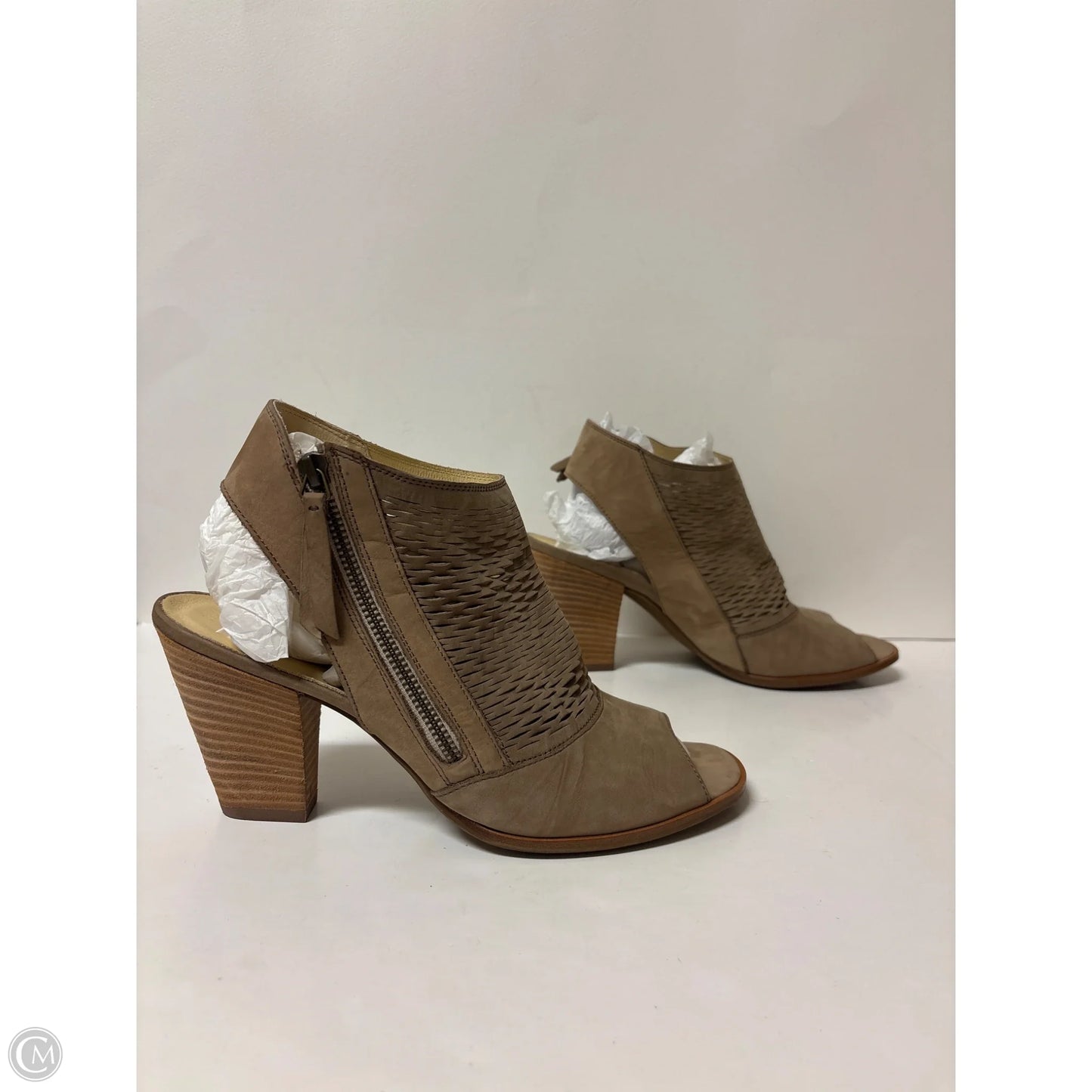 Sandals Heels Block By Paul Green In Beige, Size: 8