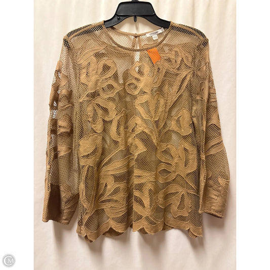 Top Long Sleeve By Chicos In Brown, Size: M