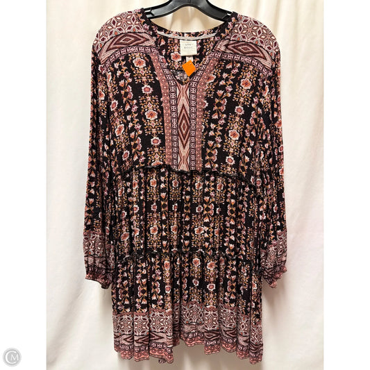 Dress Casual Midi By Knox Rose In Maroon, Size: M