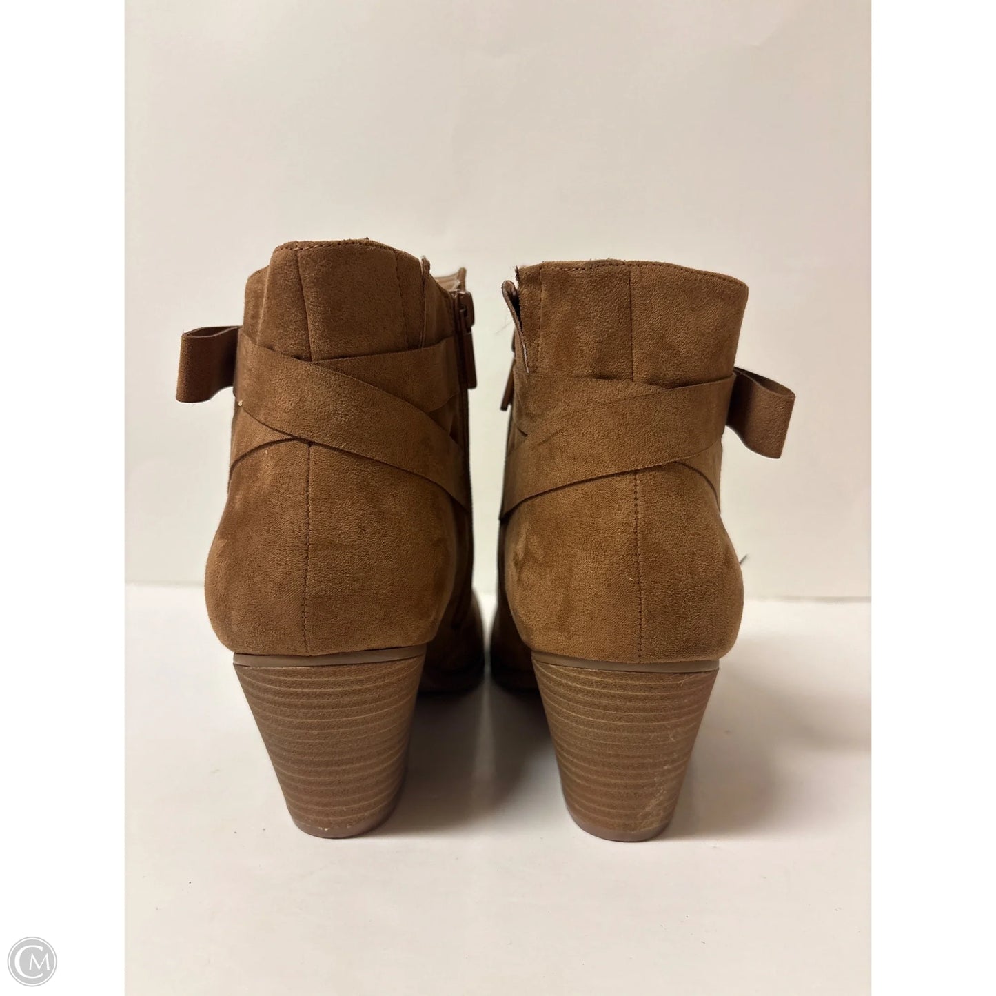 Boots Ankle Heels By Torrid In Brown, Size: 10.5