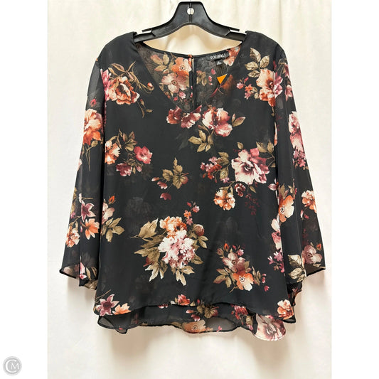 Top Long Sleeve By Roz And Ali In Black, Size: Xl