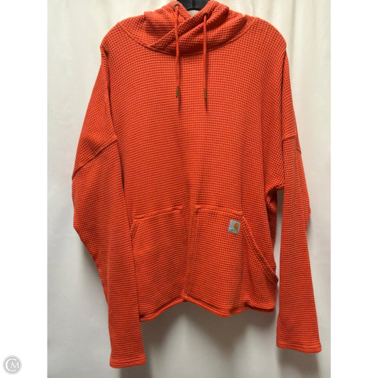 Sweatshirt Hoodie By Carhartt In Orange, Size: Xl