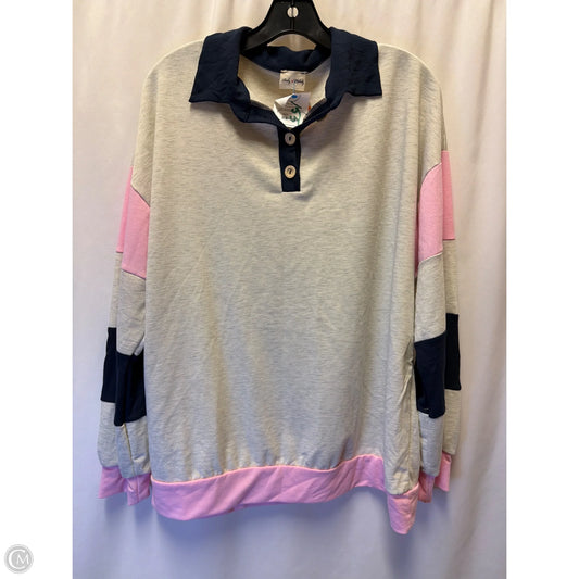 Top Long Sleeve By Lovely Melody In Grey, Size: Xl