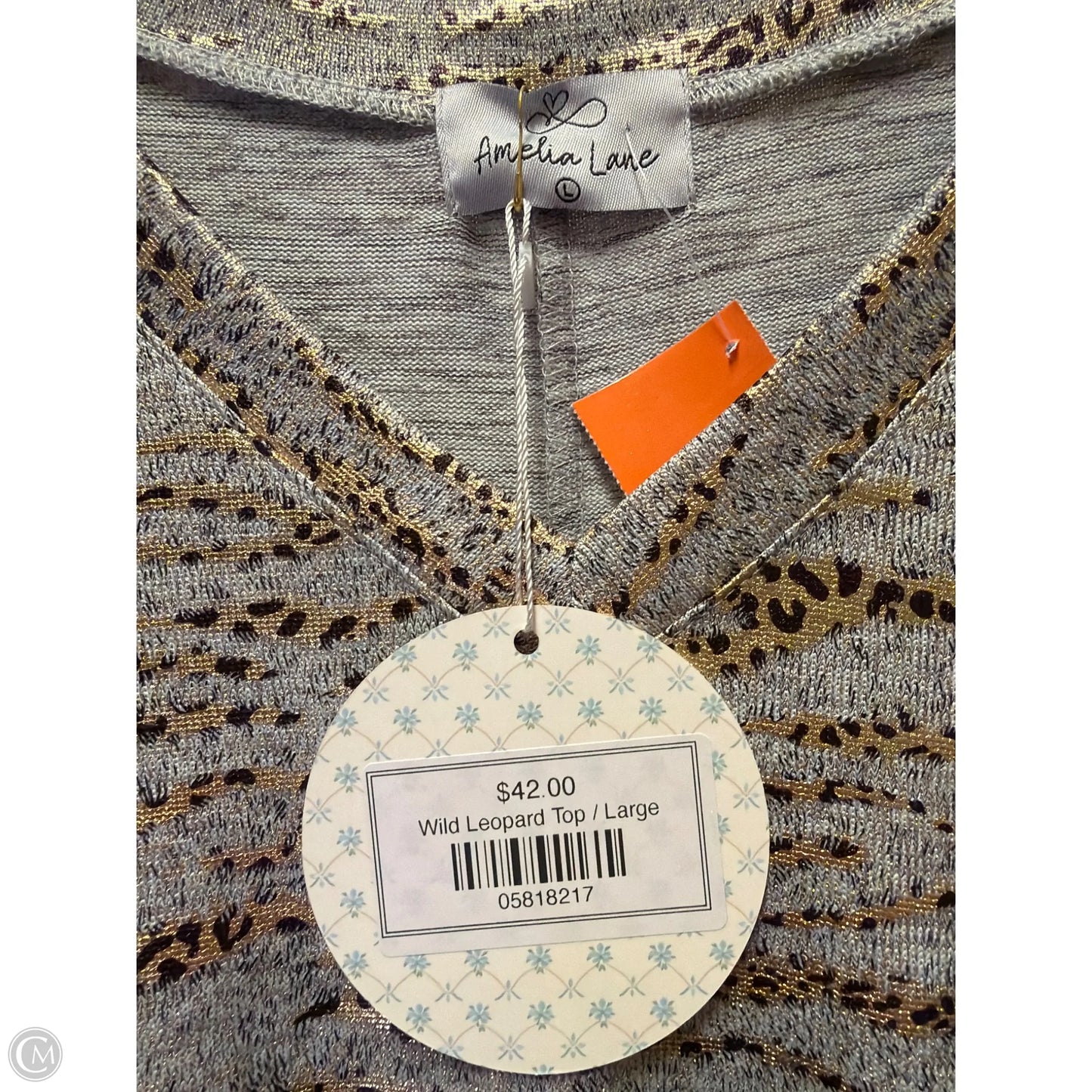 Top Long Sleeve By Clothes Mentor In Grey, Size: L