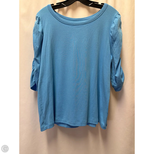 Top 3/4 Sleeve Designer By Lilly Pulitzer In Blue, Size: Xl