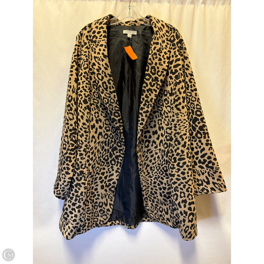 Blazer By Cato In Animal Print, Size: 3x