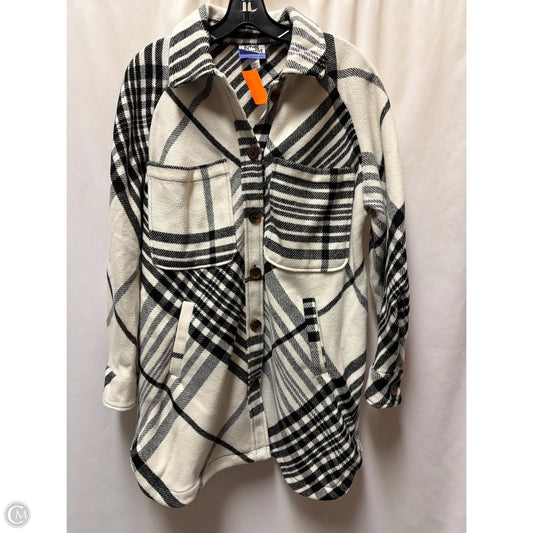 Jacket Shirt By Future Collective In Black & White, Size: S