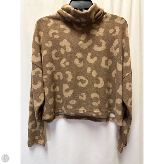 Top Long Sleeve By Gaze In Brown, Size: L
