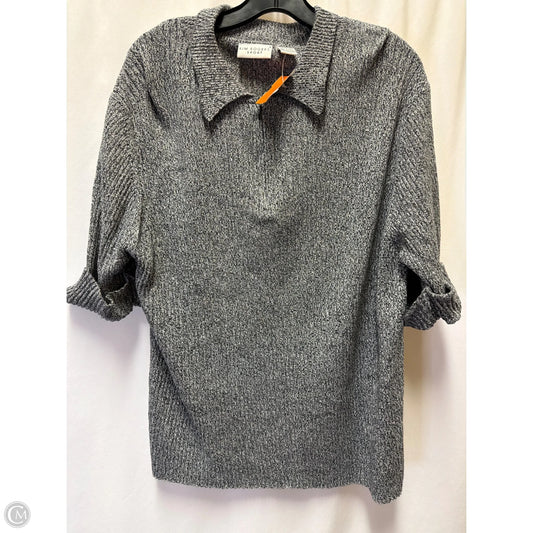 Sweater By Kim Rogers In Black & Grey, Size: 2x