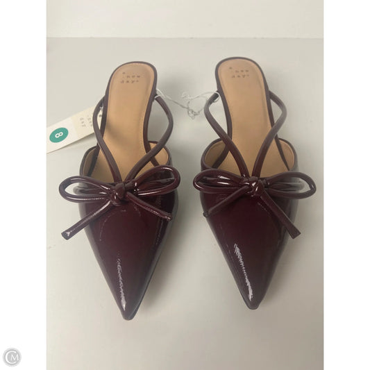 Shoes Heels Kitten By A New Day In Maroon, Size: 8