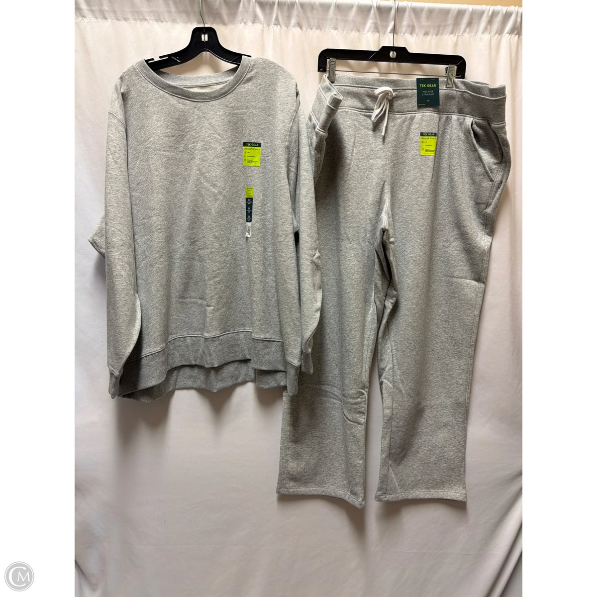 Athletic Pants 2pc By Tek Gear In Grey, Size: 3x