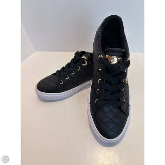 Shoes Sneakers By Guess In Black, Size: 6.5