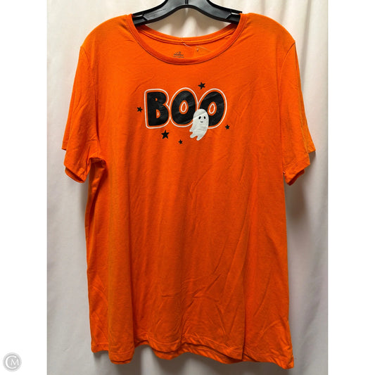 Top Short Sleeve By Clothes Mentor In Orange, Size: Xxl