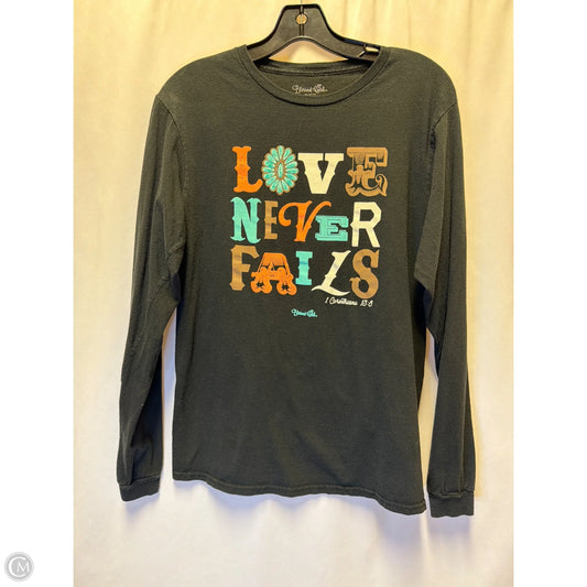 Top Long Sleeve By Clothes Mentor In Black, Size: M