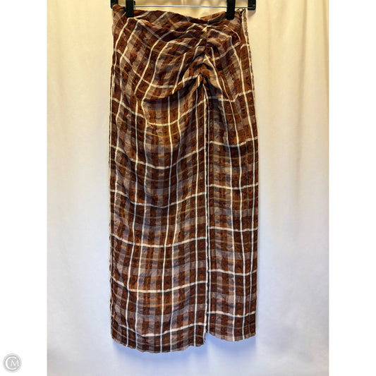 Skirt Midi By Zara In Copper, Size: Xs