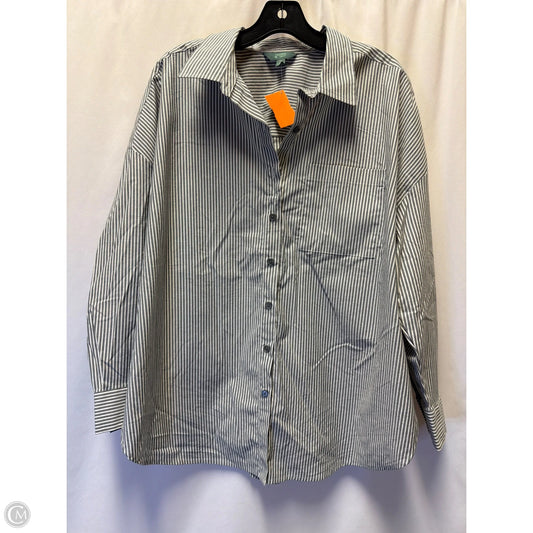 Top Long Sleeve By Terra & Sky In Grey, Size: L