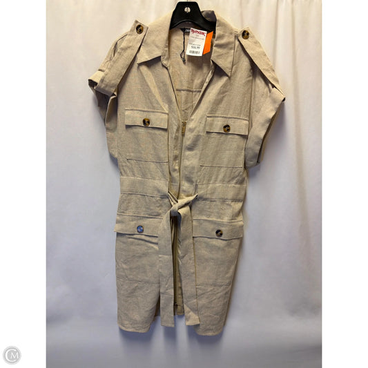 Dress Casual Midi By Zara In Tan, Size: L