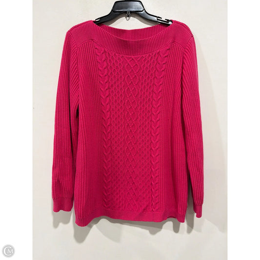 Sweater By Tommy Hilfiger In Pink, Size: Xl