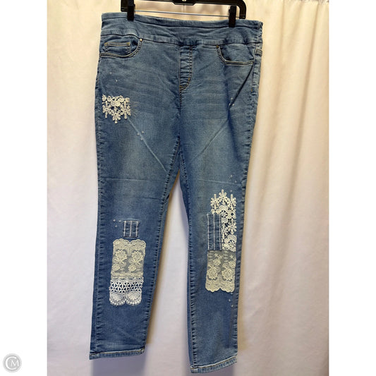 Jeans Straight By Coldwater Creek In Blue Denim, Size: 14