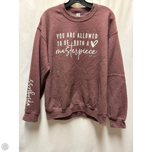 Sweatshirt Crewneck By Gildan In Maroon, Size: M