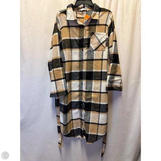 Dress Casual Midi By Clothes Mentor In Taupe, Size: Xl