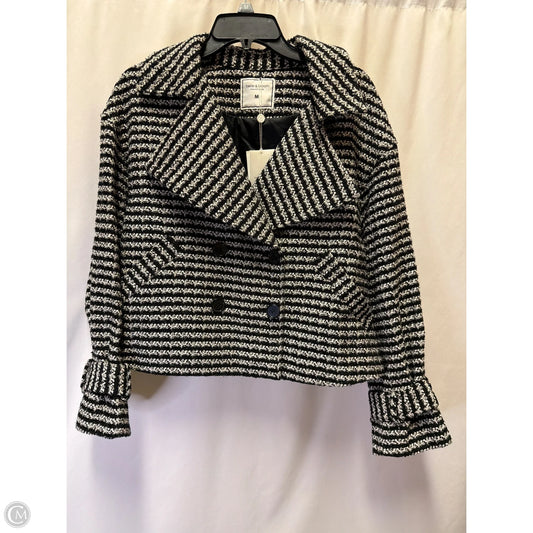 Blazer By Clothes Mentor In Black & White, Size: M